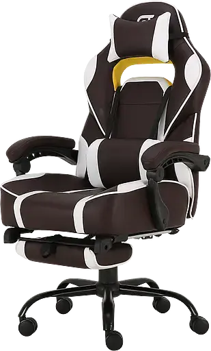 Геймерське крісло GT Racer коричневе з білим (X-2748 Dark Brown/White) - фото 3