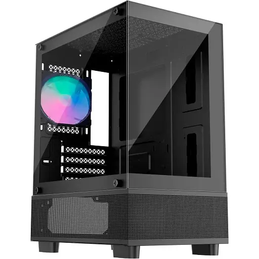 Корпус 1stPlayer Mi2-A-BK-2F7R-1F7 Black [134412]