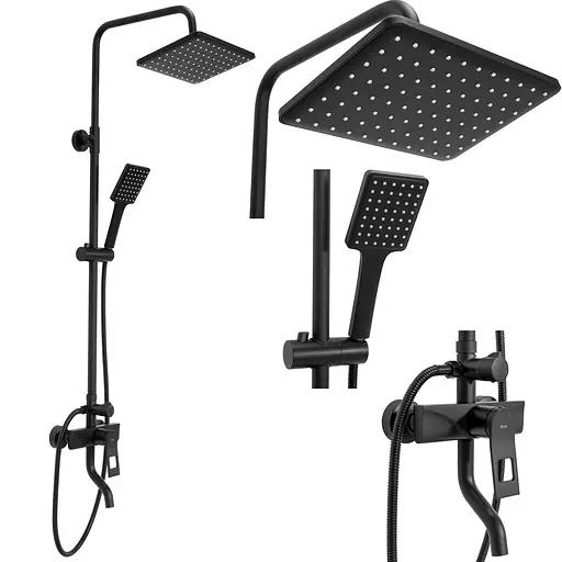 Душовя система Rea Soul з виливом black REA-B9998, Чорний матовий - фото 2