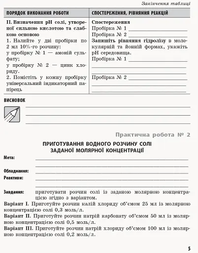 Хімія. Профільний рівень. 11 клас. Зошит для практичних робіт - фото 3