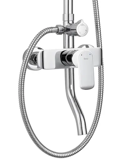 Душова система Rea Bloom хром white з виливом REA-P9527, Хром - фото 4
