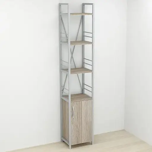 Етажерка 4/34 Ferrum-decor Серії Конект із тумбою 179x34x28 Сірий ДСП Сонома Трюфель (FRD-104481)