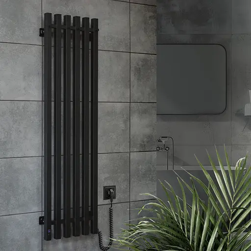 Электрический полотенцесушитель Navin Levante 330x1200 Sensor правая, черный муар 10-012033-4860, Черный матовый, Правое, Электронный - фото 4