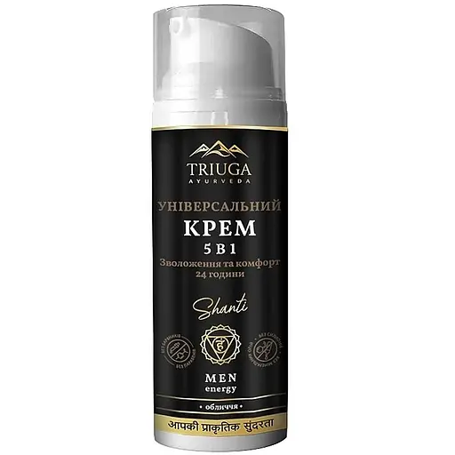 Універсальний крем 5 в 1 Зволоження і комфорт 24 години Triuga Shanti Men Enerdy 50 мл