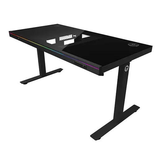 Геймерский стол Lorgar ELITE 90G Glass Black (LRG-DE90G) - фото 2