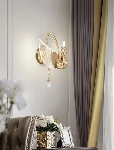 Бра у вигляді лебедя Арт. G 15/1W GD Line F - фото 1