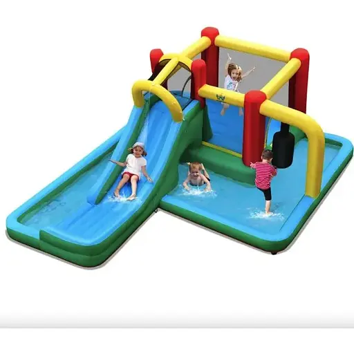 Надувная водная горка батут Costway Sani с водяными пистолетами (без вентилятора) - фото 3