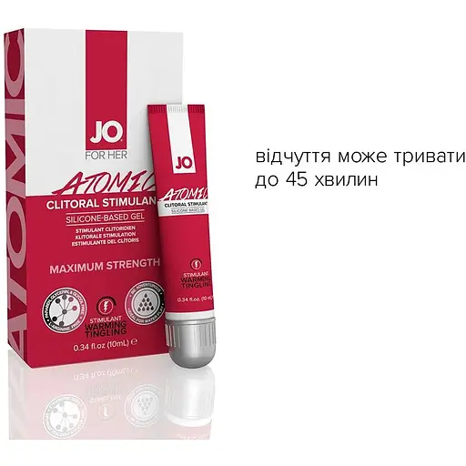 Збудливий гель для клітора System JO ATOMIC Warming (10 мл) - фото 3