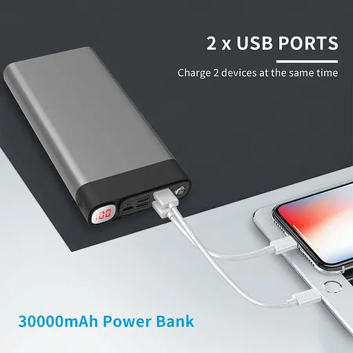 Зарядний пристрій Power Bank Elefull 30000mAh PB-HOUMI-1W - фото 6