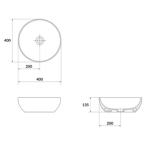 Умывальник на столешницу Cersanit Larga круглый 40х40 см Белый K677-001 30412 - фото 3