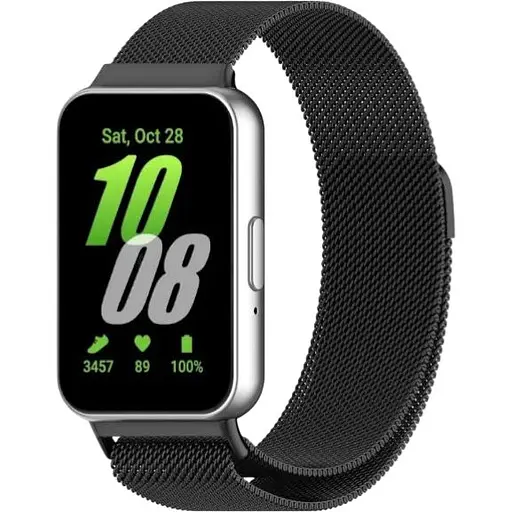 Ремешок DK для Samsung Galaxy Fit3 (R390) Metal Milanese Loop Magnetic (black)