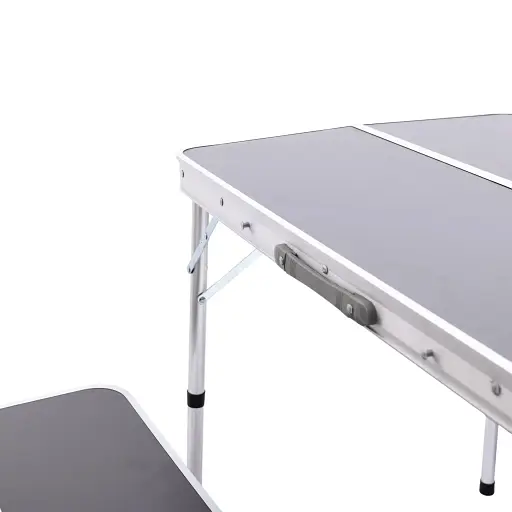 Стол складной и две скамейки Lugi JY-9060W для кемпинга 90х60х39.5/70 см серый - фото 8