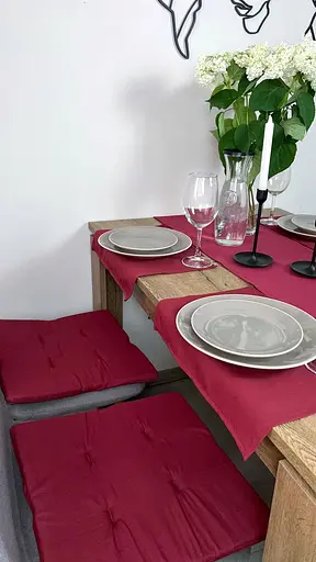 Комплект Дорожка водоотталкивающая Бордовый однотон 400х40 см 4 шт. - фото 2