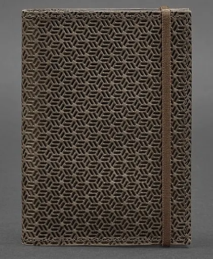 Шкіряна обкладинка для паспорта 2.0 Карбон темно-коричнева - фото 1