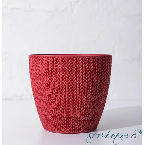 Горшок для цветов Serinova Sumela 1.4 л красный (00-00011573) - фото 2