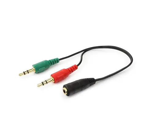 Сплиттер Jack 3.5 (мама) — 2xJack 3.5 (папа) микрофон/наушники Cablexpert CCA-418 - фото 2