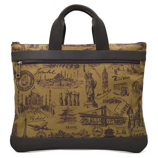 Кожаная мужская сумка TARWA 34х24х1 см sum0026089 - фото 1