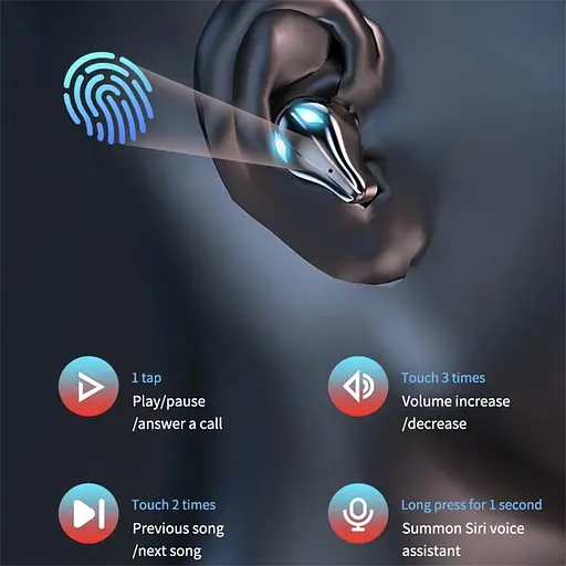 Беспроводные стерео наушники TWS Х9 c LED-дисплеем, павербанком и водонепроницаемым корпусом - фото 8
