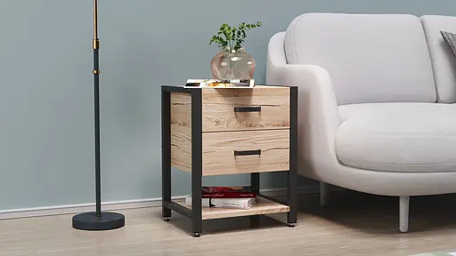 Тумба универсальная Ferrum-decor Вивьен 2/1 50x41x40 черный ДСП Дуб Сан-Марино 16мм (FRD-104172) - фото 5