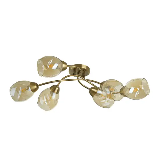 Люстра стельова Brille в спальню E27 60W AB (LK-684C/6)