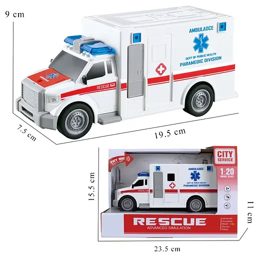 Швидка допомога, WY670A/B/C, звукові та світлові ефекти (В асортименті) - фото 3
