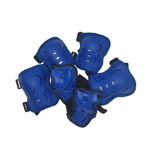 Детский набор защиты Bambi MS 0338 для колен, локтей, запястий Синий - фото 1