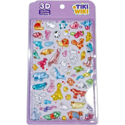 Набір 3D-наліпок Tiki Wiki Crystal Тікі веселі тваринки (51423) - фото 1