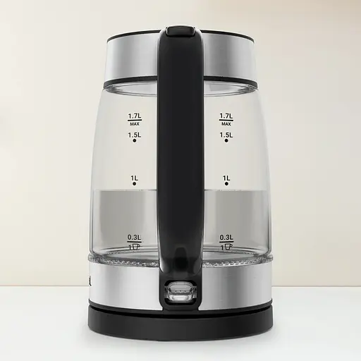 Tefal Электрочайник Glass Kettle 1.7л, стекло, с подсветкой, черно-серебряный - фото 4