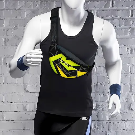 Сумка-бананка Sport мужская/женская спортивная 32×16 см с расширителем поясная сумка или сумка через плечо (3752) - фото 2