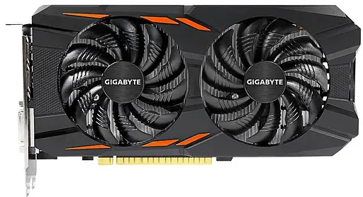 Видеокарта Gigabyte GTX 1050 2Gb OC (GV-N1050WF2OC-2GD) (GDDR5, 128 bit, PCI-E 3.0 x16) Б/у - фото 1