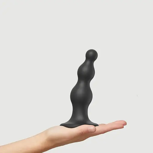 Насадка для страпона Strap-On-Me Dildo Plug Beads Black M - фото 2