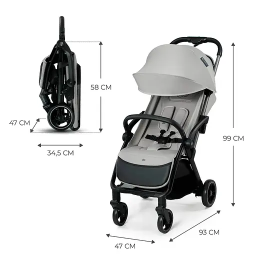 Прогулянкова коляска Kinderkraft Apino Dove Grey (KSAPIN00GRY0000) - фото 13