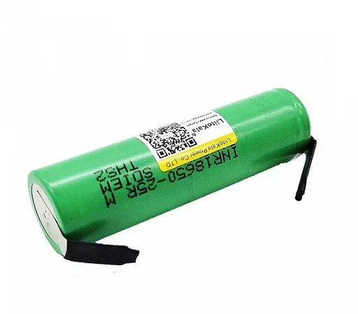 Високострумовий акумулятор LiitoKala 18650 Samsung 25R 2500мАч 20А для пайки (Зелений) - фото 2