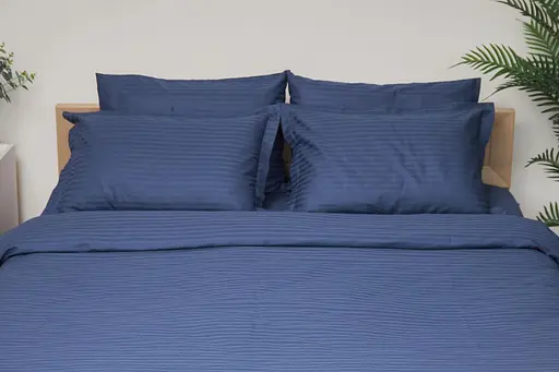 Підковдра Moon&Star Satin Stripe Delfi Blue Євро 200x220 см - фото 2