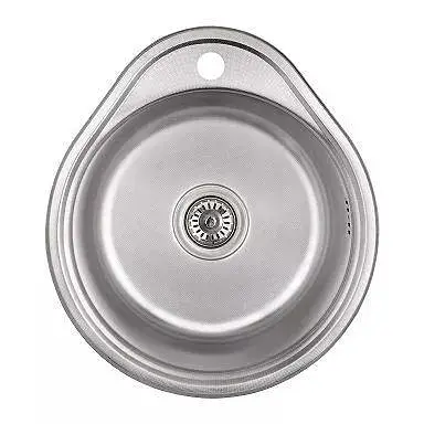 Кухонна мийка 480x430x180 мм + сифон Wezer 4843(08) Satin, Satin - фото 1