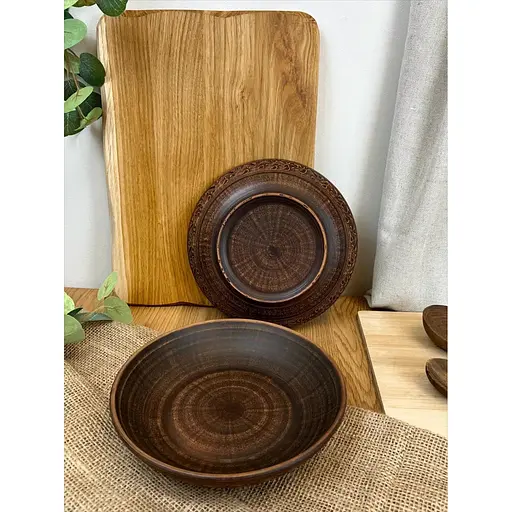 Салатник керамічний (глиняний) різьблений Декор 600 мл - фото 8