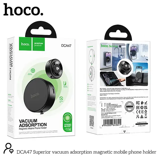 Автодержатель Hoco DCA47 Magnetic Вакуумная Присоска - фото 3