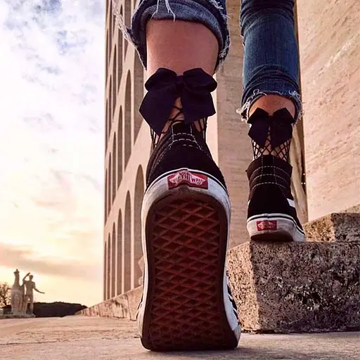 Носки сетчатые с бантиком One size K000476 - фото 2