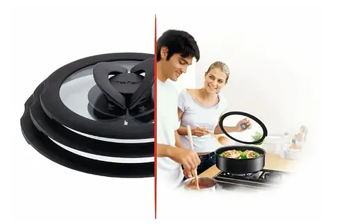 Tefal Кришка скляна Ingenio 24 см скло силікон - фото 9