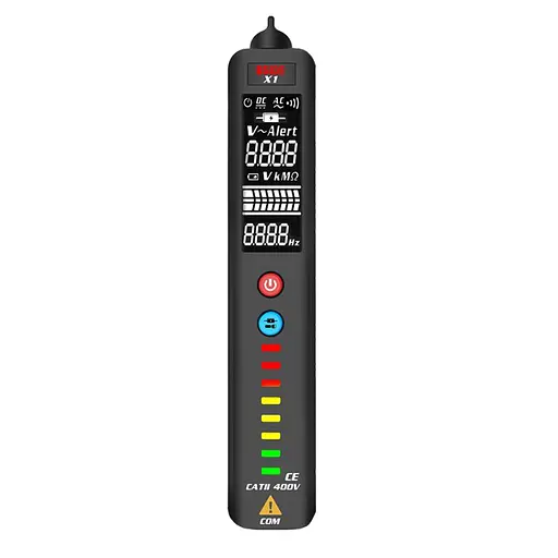 Бесконтактный индикатор напряжения - детектор обрыва проводки многофункциональный BSIDE X1 с функцией тестера и индикатора фазы