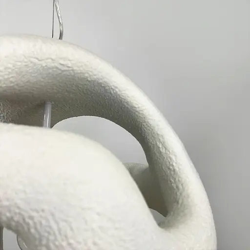 Гіпсовий світильник у білому кольрі Ø 50 см | Арт. MJ34-450*500 WT | Line F - фото 4