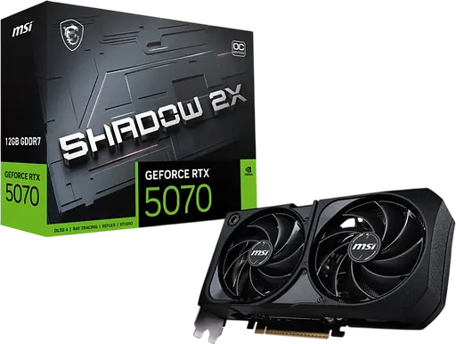 Відеокарта GeForce RTX 5070 12GB MSI Shadow 2X OC (RTX 5070 12G SHADOW 2X OC) - фото 1