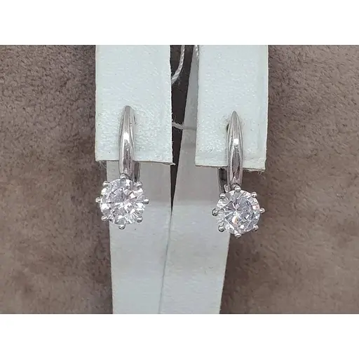 Серебряные серьги Агни ДЕЛЬТА с фианитами. 2818/9Р-CZ - фото 4