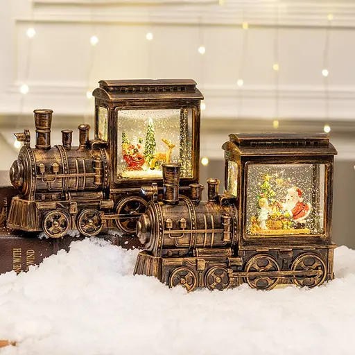 Светильник новогодний музыкальный Паровоз HC-D013 LED USB AAх3 (24.4x8.5x18.5см) - фото 2