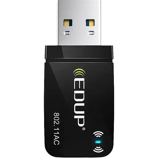 Бездротовий USB Wi-Fi адаптер EDUP EP-1689, 2.4 / 5 GHz USB 3.0 чорний (18641) - фото 1