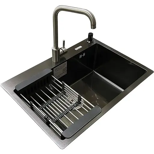 Комплект мийка + змішувач Romzha Arta U-600S BL (B) - фото 3