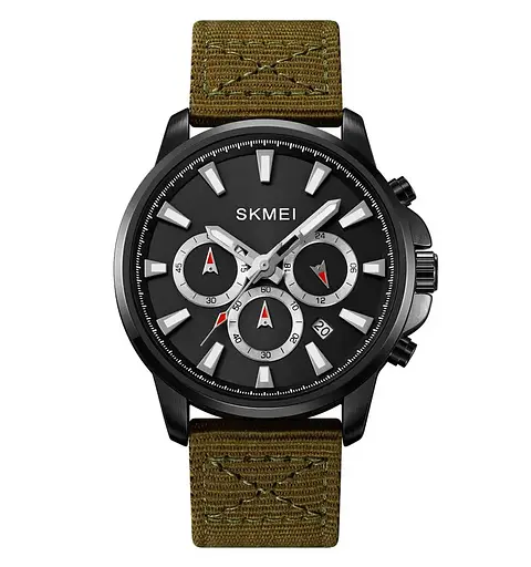 Мужские наручные часы Skmei 2071 на нейлоновом ремешке (Зеленый)