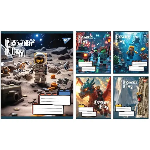 Зошит учнівський "Power Play" Yes 767848 12 аркушів 1 шт. в асортименті - фото 1