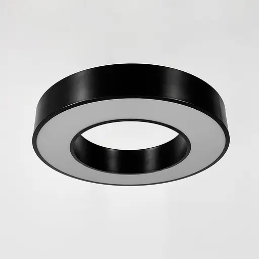 Стельова чорна LED люстра у формі кільця Ø 50х8 см | Line F | Арт. MJ547-500 BK - фото 4