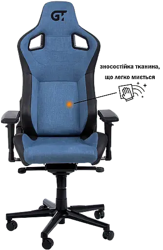 Геймерське крісло GT Racer чорне зі світло-синім (X-8005 Light Blue/Black) - фото 2